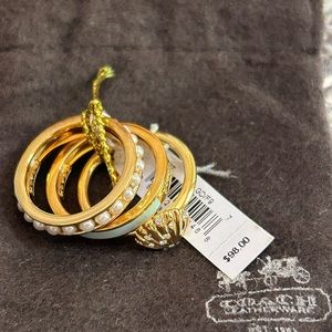 NWT Coach Shell Stacking Ring Size 7